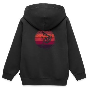 Judo - Sweat Premium à capuche zippé enfant bio - noir - Dos - AI Model Kid Male (0cm)