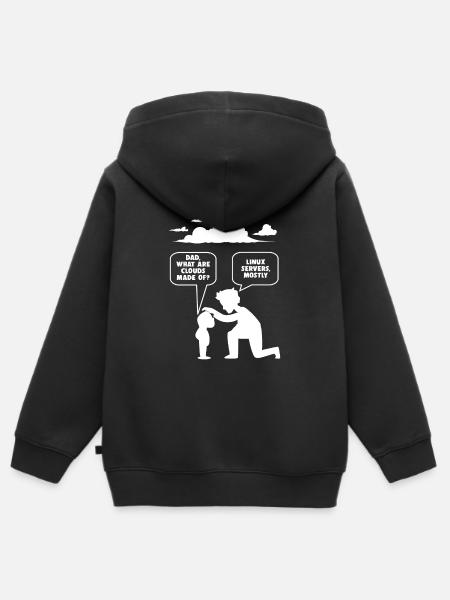 Linux Softwareentwickler Computer Programmierer - Hoodie Premium med dragkedja barn ekologisk - svart