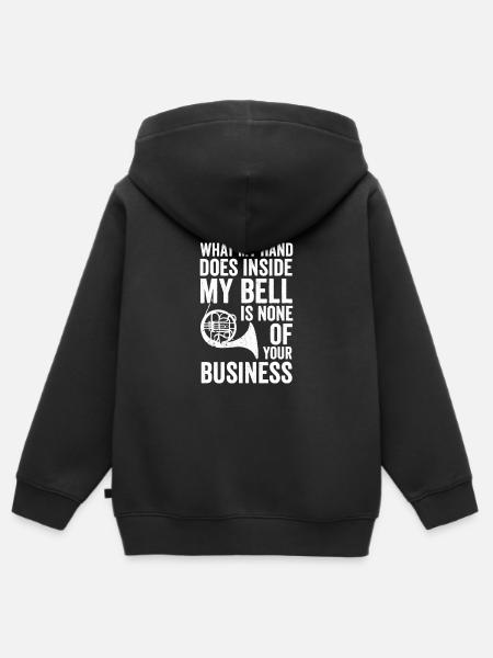 Hoorn speler - Kinder Premium zip hoodie biologisch - zwart