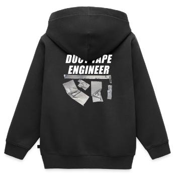 ingénieur en ruban adhésif - Sweat Premium à capuche zippé enfant bio - noir - Dos - AI Model Kid Male (0cm)