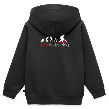 Dance dancers couple dance evolution - Kids Premium Organic Zip-up Hoodie - black - Back - AI Model Kid Male (0cm)