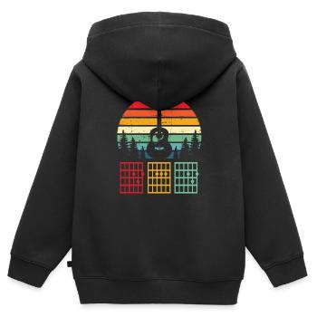 Bester Vater aller Zeiten Gitarrenhemd Gitarrenakkorde Gitarrist - Kinder Premium Organic Zip Hoodie - Schwarz - Hinten - AI Model Kid Male (0cm)