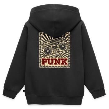 Punk Punks Punker Punkrock Punkrocker Anarchie - Kinder Premium Organic Zip Hoodie - Schwarz - Hinten - AI Model Kid Male (0cm)