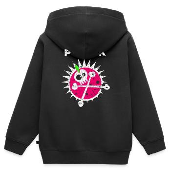 Punk Punks Punker Punkrock Punkrocker Anarchie - Kinder Premium Organic Zip Hoodie - Schwarz - Hinten - AI Model Kid Male (0cm)