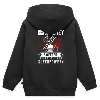 Schornsteinfeger - Kinder Premium Organic Zip Hoodie - Schwarz - Hinten - AI Model Kid Male (0cm)