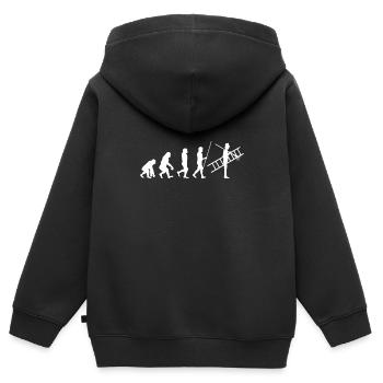 Schornsteinfeger - Kinder Premium Organic Zip Hoodie - Schwarz - Hinten - AI Model Kid Male (0cm)