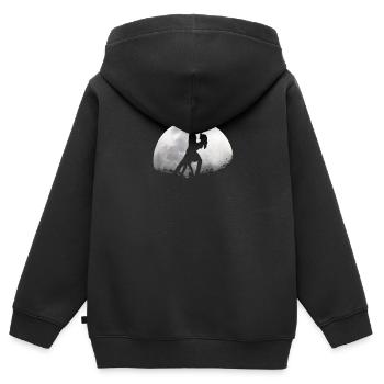 Danse couple danse danse sport - Sweat Premium à capuche zippé enfant bio - noir - Dos - AI Model Kid Male (0cm)