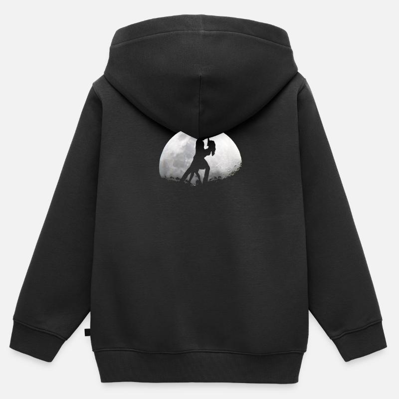 Danse couple danse danse sport - Sweat Premium à capuche zippé enfant bio - noir