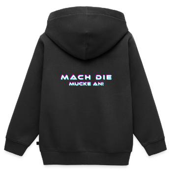 EDM Elektro Musik Lustig Techno Periodensystem - Kinder Premium Organic Zip Hoodie - Schwarz - Hinten - AI Model Kid Male (0cm)