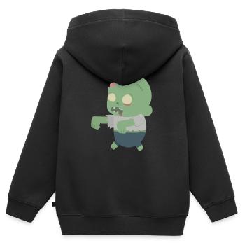 zombi - Sweat Premium à capuche zippé enfant bio - noir - Dos - AI Model Kid Male (0cm)