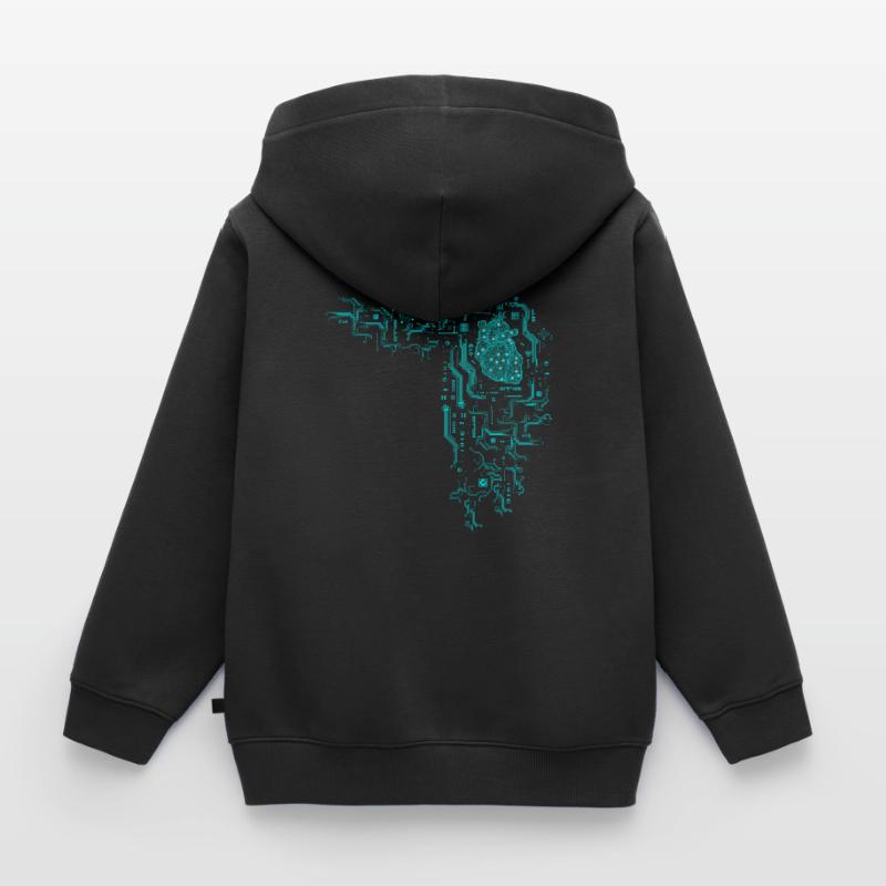 Computer scientist computer science programmerer nerd geek Premium økologisk hættetrøje med lynlås til børn/teenagere 