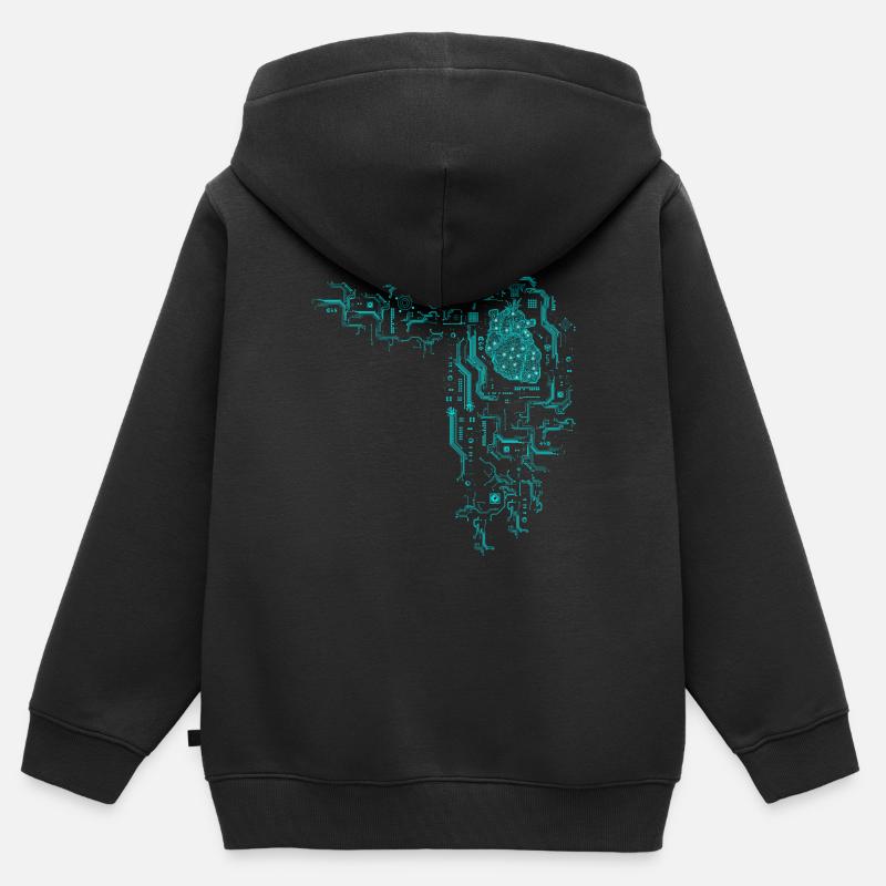 Informatiker Informatik Programmierer Nerd Geek - Kinder Premium Organic Zip Hoodie - Schwarz