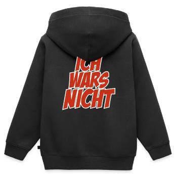 Ich wars nicht - Kinder Premium Organic Zip Hoodie - Schwarz - Hinten - AI Model Kid Male (0cm)