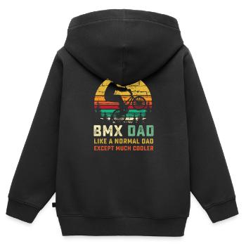 BMX Dad Shirt - Einzigartiges Bike Rider Geschenk - Biking Gi - Kinder Premium Organic Zip Hoodie - Schwarz - Hinten - AI Model Kid Male (0cm)