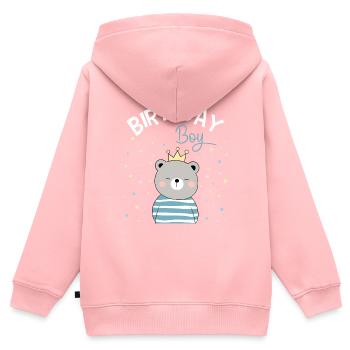 Geburtstagskind Kindergeburtstag Birthday Boy - Kinder Premium Organic Zip Hoodie - Rosa - Hinten - AI Model Kid Female (0cm)