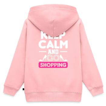 Shopping Shoppen Einkaufsbummel Geschenk - Kinder Premium Organic Zip Hoodie - Rosa - Hinten - AI Model Kid Female (0cm)