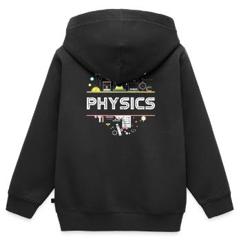 Physics quantum physics - Kids Premium Organic Zip-up Hoodie - black - Back - AI Model Kid Male (0cm)