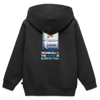 la physique - Sweat Premium à capuche zippé enfant bio - noir - Dos - AI Model Kid Male (0cm)