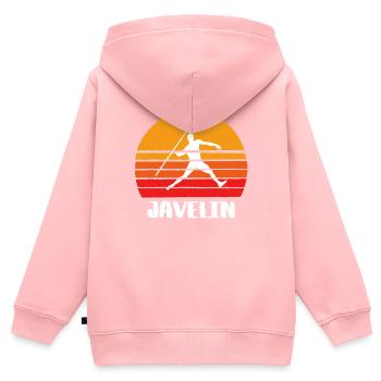 Javelin Sunset - Kids Premium Organic Zip-up Hoodie - rose - Back - AI Model Kid Female (0cm)