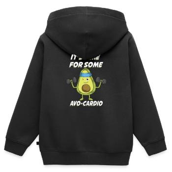 Avocado - Kinder Premium Organic Zip Hoodie - Schwarz - Hinten - AI Model Kid Male (0cm)