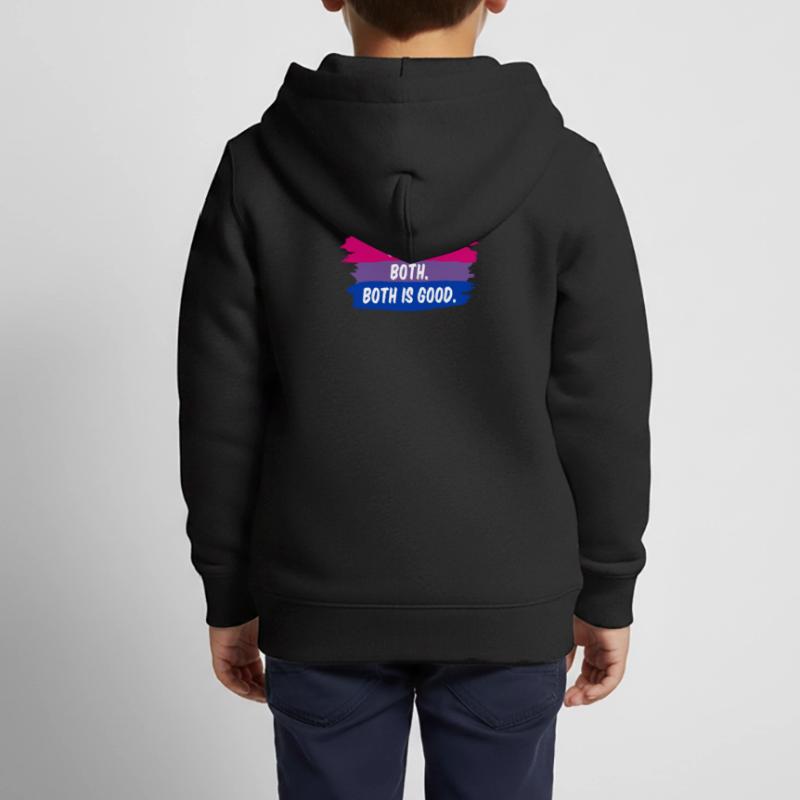 Both? Both. Both Is Good. LGBT Bisexual Flag Kids Premium Organic Zip-up Hoodie