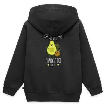Avocado - Kinder Premium Organic Zip Hoodie - Schwarz - Hinten - AI Model Kid Male (0cm)