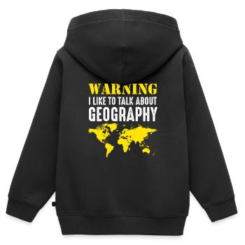 Geograf Geografie - Kinder Premium Organic Zip Hoodie - Schwarz - Hinten - AI Model Kid Male (0cm)