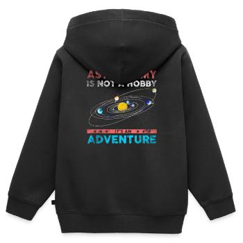Astronomie - Kinder Premium Organic Zip Hoodie - Schwarz - Hinten - AI Model Kid Male (0cm)