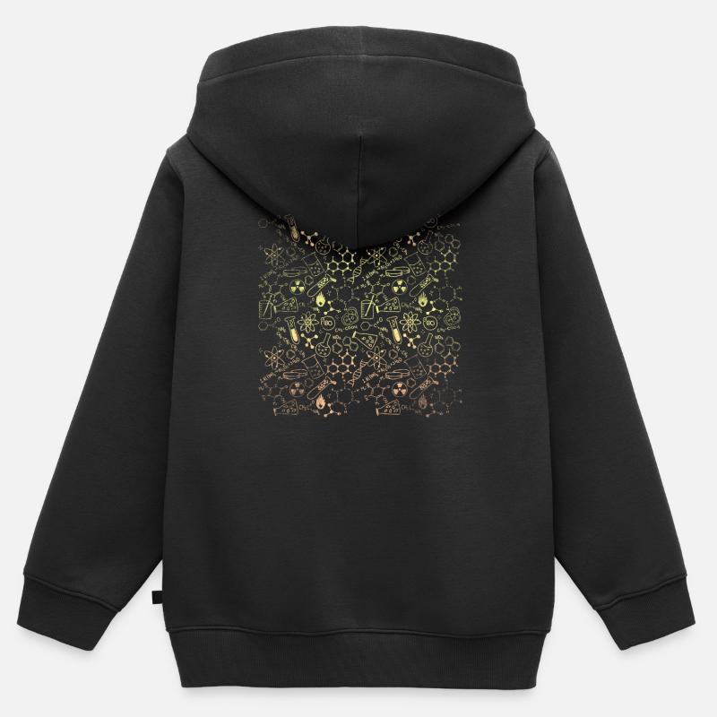Formules mathématiques physiques - Sweat Premium à capuche zippé enfant bio - noir