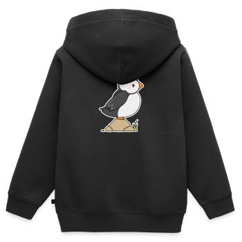 Atlantic puffin - Kids Premium Organic Zip-up Hoodie - black - Back - AI Model Kid Male (0cm)