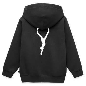 Apnoe Freediving Geschenk Natur See Urlaub - Kinder Premium Organic Zip Hoodie - Schwarz - Hinten - AI Model Kid Male (0cm)