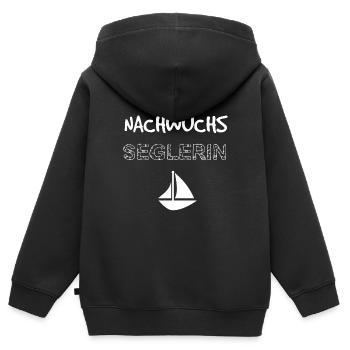 Nachwuchs Seglerin Geschenk Geburt Baby Kind - Kinder Premium Organic Zip Hoodie - Schwarz - Hinten - AI Model Kid Male (0cm)