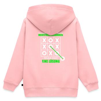 Ich Bin Industriemechaniker Spielfeld Lösung - Kinder Premium Organic Zip Hoodie - Rosa - Hinten - AI Model Kid Female (0cm)