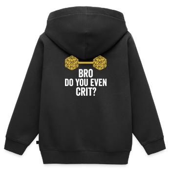 RPG-Game-Cadeau idée - Sweat Premium à capuche zippé enfant bio - noir - Dos - AI Model Kid Male (0cm)