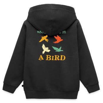 Funny Bird Shirt - Birding Gift - Birdwatcher Shir - Kids Premium Organic Zip-up Hoodie - black - Back - AI Model Kid Male (0cm)