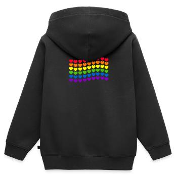 Rainbow flag LGBT - Kids Premium Organic Zip-up Hoodie - black - Back - AI Model Kid Male (0cm)