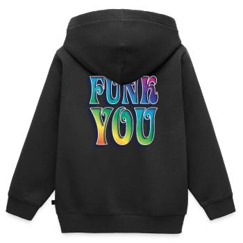 Funk vous - Sweat Premium à capuche zippé enfant bio - noir - Dos - AI Model Kid Male (0cm)