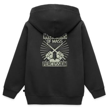 Schlagzeug Schlagzeuger - Kinder Premium Organic Zip Hoodie - Schwarz - Hinten - AI Model Kid Male (0cm)