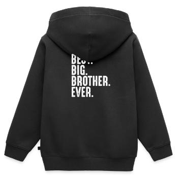 Best Big Brother pregnancy announcement - Kids Premium Organic Zip-up Hoodie - black - Back - AI Model Kid Male (0cm)