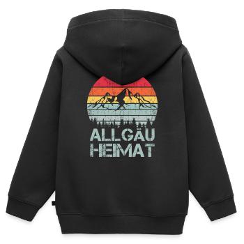 Allgäu Alpen Allgäuer Geschenkidee Spruch - Kinder Premium Organic Zip Hoodie - Schwarz - Hinten - AI Model Kid Male (0cm)