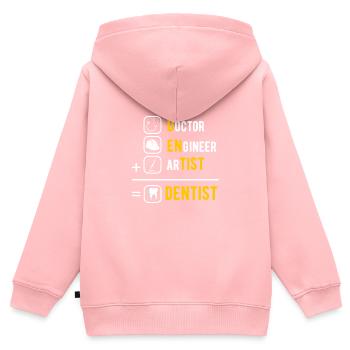 Zahnarzt - Kinder Premium Organic Zip Hoodie - Rosa - Hinten - AI Model Kid Female (0cm)
