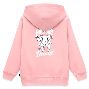 Zahnarzt - Kinder Premium Organic Zip Hoodie - Rosa - Hinten - AI Model Kid Female (0cm)