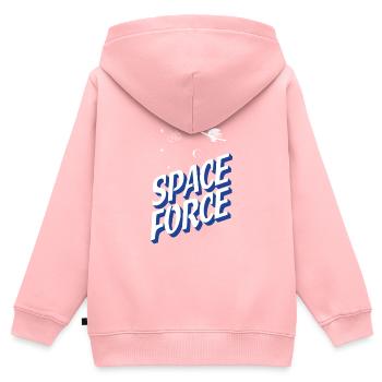 Force spatiale - Sweat Premium à capuche zippé enfant bio - rose - Dos - AI Model Kid Female (0cm)