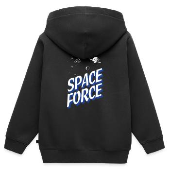 Force spatiale - Sweat Premium à capuche zippé enfant bio - noir - Dos - AI Model Kid Male (0cm)
