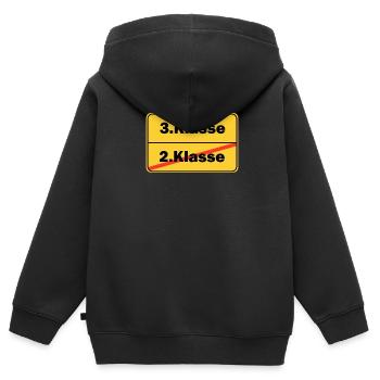 3.Klasse Schulkind Schule Grundschule - Kinder Premium Organic Zip Hoodie - Schwarz - Hinten - AI Model Kid Male (0cm)