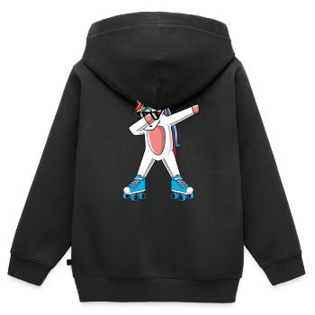 Nettes Rollschuh-Hemd - Rollschuh-Geschenk - - Kinder Premium Organic Zip Hoodie - Schwarz - Hinten - AI Model Kid Male (0cm)