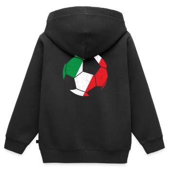 Drapeau italien - Maillot de foot - Italian Pride Shir - Sweat Premium à capuche zippé enfant bio - noir - Dos - AI Model Kid Male (0cm)