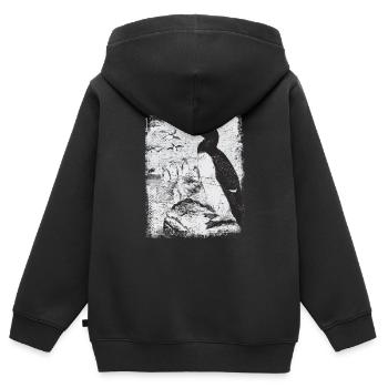 Pinguin Antarktis - Kinder Premium Organic Zip Hoodie - Schwarz - Hinten - AI Model Kid Male (0cm)