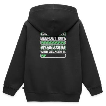 Grundschule Abschluss 5 Klasse Gymnasium - Kinder Premium Organic Zip Hoodie - Schwarz - Hinten - AI Model Kid Male (0cm)