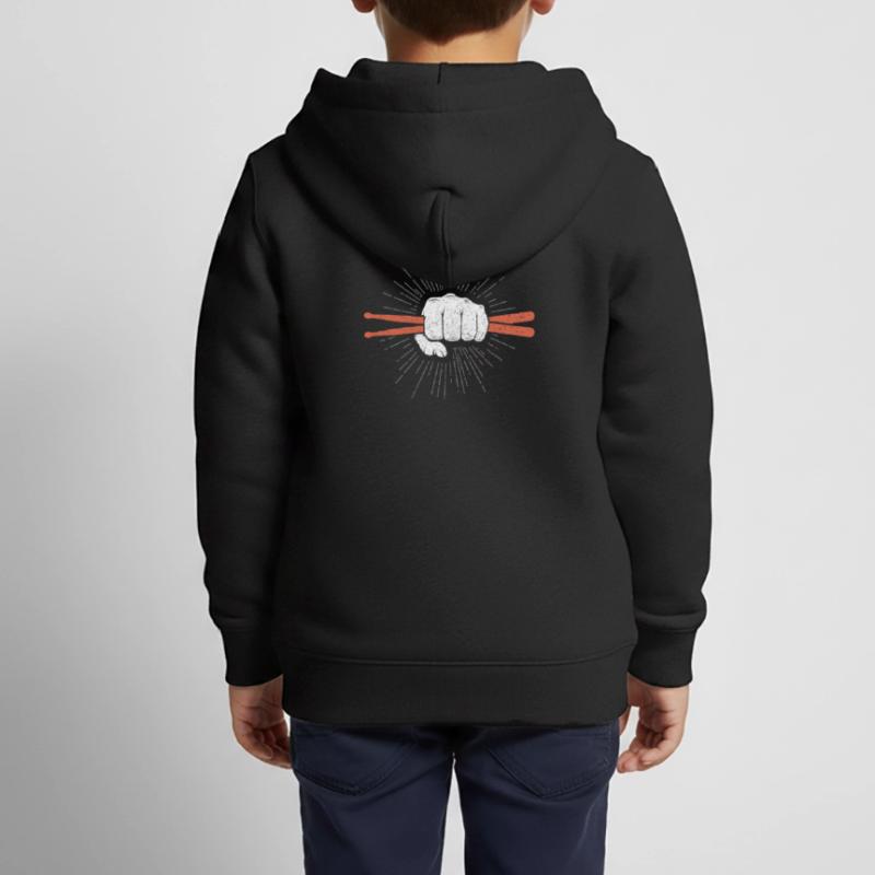 Drummer Schlagzeuger oder Percussionist Geschenk Kinder Premium Organic Zip Hoodie